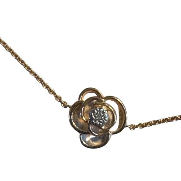 Sterling Silver gold plated Flower Anklet 9”+1” adjustable Anklet - Picture 2 of 3